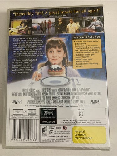 Matilda (Deluxe Edition, DVD, 1996) Danny DeVito, Mara Wilson Region 4 NEW