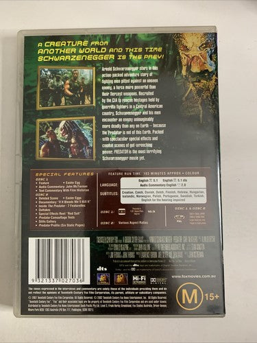 Predator Special Edition (DVD, 1987, 2-Disc) Arnold Schwarzenegger  Region 4