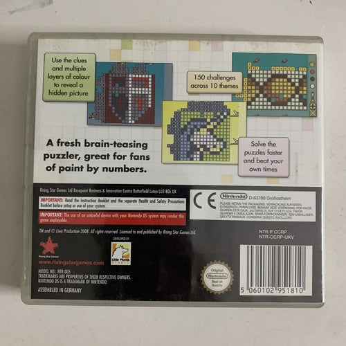 Colour Cross Nintendo DS Puzzle Game Complete