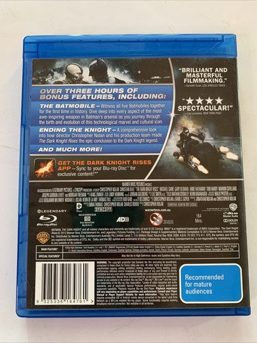 The Dark Knight Rises (Blu-ray + DVD, 2011, 3-Disc) Region B &4
