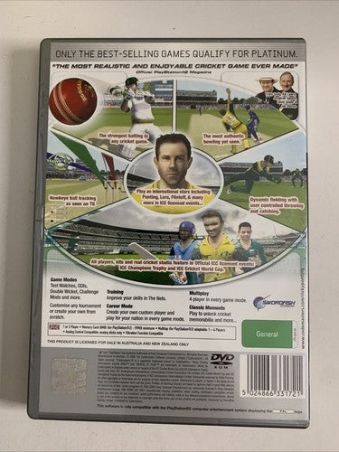 Ricky Ponting International Cricket 2005 PS2 PlayStation 2 PAL Game Complete