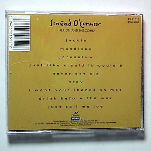 Sinéad O'Connor – The Lion And The Cobra (CD) US F2 21612