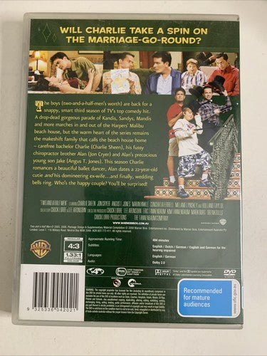Two and a Half Men : Season 3 (DVD, 2005, 4-Disc) Charlie Sheen Region 4