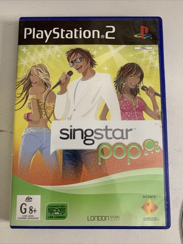 SingStar Pop PS2 Sony PlayStation 2 PAL Karaoke Music Game Complete