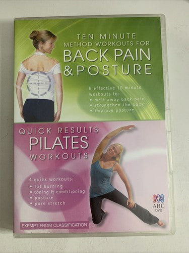 Back Pain & Posture + Quick Results Pilates Workouts (DVD) Region 4