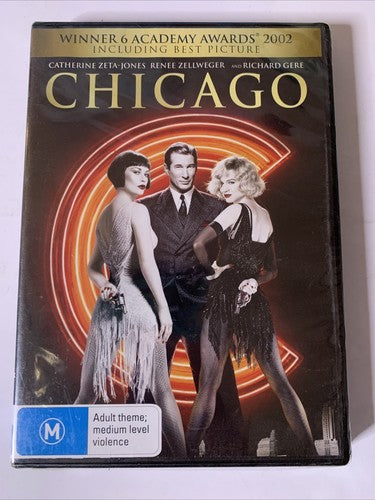 Chicago (DVD, 2002) Catherine Zeta Jones, Richard Gere, Renee Zellweger NEW