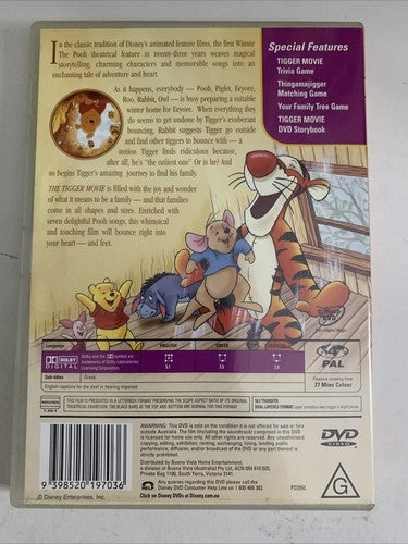 The Tigger Movie (DVD, 1999) Disney Animated Film Region 4