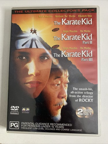 The Karate Kid 1, 2 & 3 Trilogy (DVD) Ralph Machio, Pat Morita Region 4