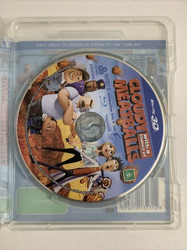 Cloudy with a Chance of Meatballs 3D (Blu-ray, 2009) All Regions