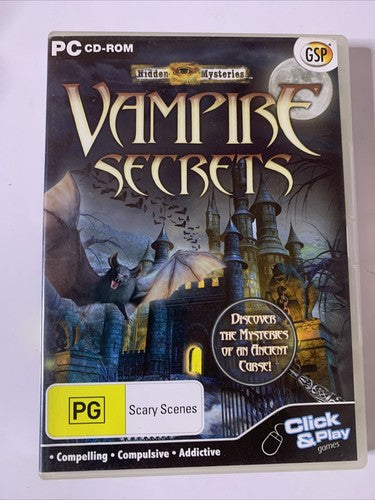 Hidden Mysteries: Vampire Secrets PC Windows CD-ROM Hidden Object Game