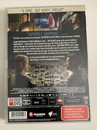 The Keeper of Lost Causes (DVD, 2013) Nikolaj Lie Kaas Region 4