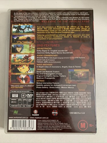Neon Genesis Evangelion: Death & Rebirth (DVD, 1997) Anime Region 4