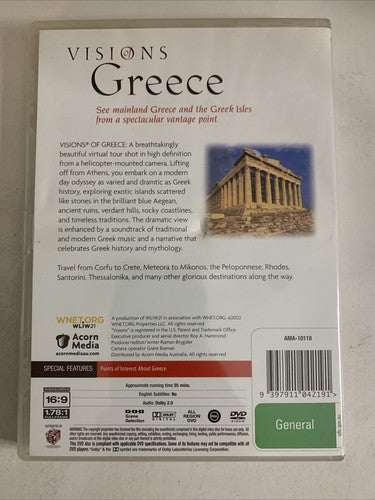 Visions of Greece (DVD, 2002) All Regions