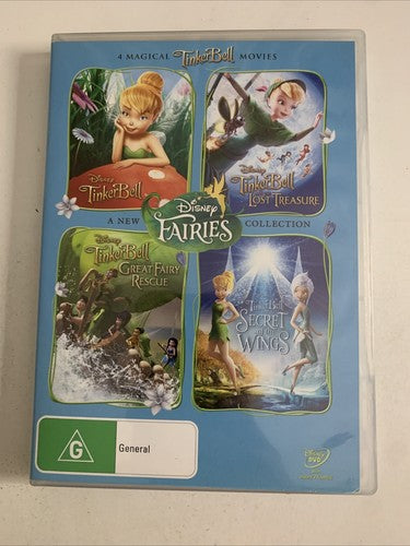 Disney Fairies Tinker Bell Collection | 4 Movie Set (DVD, 2012, 4-Disc) Region 4