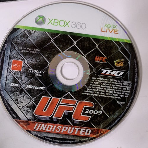 UFC 2009 Undisputed Microsoft XBOX 360 PAL Mixed MMA Game Complete