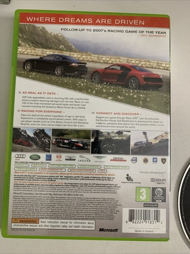 Forza Motorsport 3 Microsoft XBOX 360 PAL Car Racing Game Complete