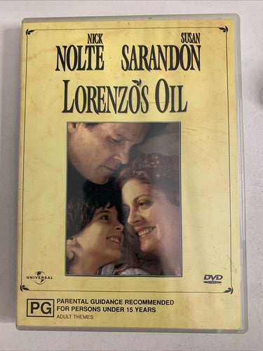 Lorenzo's Oil (DVD, 1992) Nick Nolte, Susan Sarandon Region 4 &2