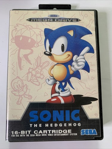 Sonic The Hedgehog Sega Mega Drive PAL 1988 Game Complete