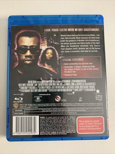 Blade 1 (Blu-ray, 1998) Stephen Dorff, Wesley Snipes  Region B