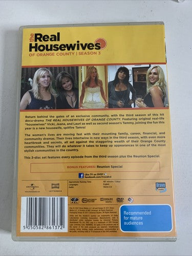 The Real Housewives of Orange County : Season 3 (DVD, 2008, 3-Disc) Region 4 &2