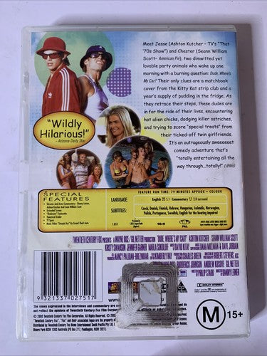 Dude Where's My Car? (DVD, 2000) Kristy Swanson, Ashton Kutcher Region 4