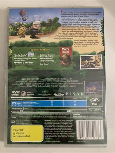 Up (DVD, 2009) Pixar Disney Animated Film Region 4