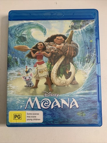 Moana (Blu-ray, 2016) Dwayne Johnson Disney Animation All Regions