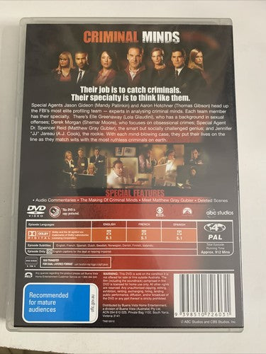 Criminal Minds : Season 1 (DVD, 2005, 6-Disc) Region 4