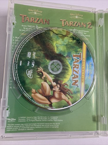 Tarzan 1 & 2 (DVD, 1999, 2-Disc) Disney Animated Film Region 4