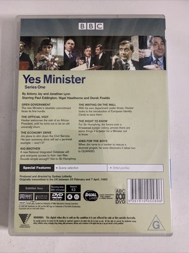 Yes Minister : Series 1 (DVD, 1980) BBC Comedy Region 4