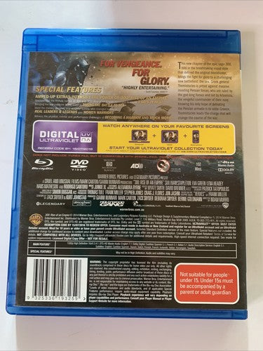 300: Rise of an Empire (Blu-ray + DVD, 2014, 2-Disc) Region B &4