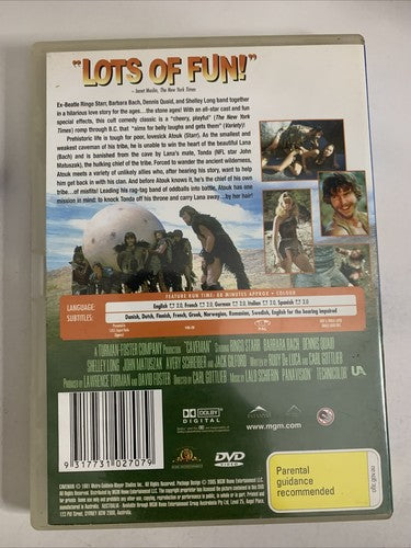 Caveman (DVD, 1981) Dennis Quaid, Ringo Starr, Shelley Long Comedy Region 4