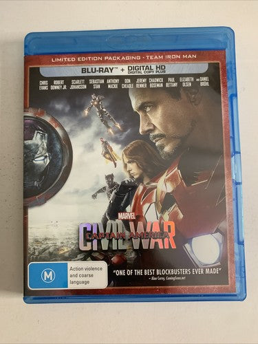 Captain America: Civil War (Blu-ray, 2016) All Regions