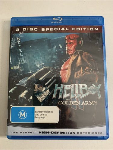 Hellboy II: The Golden Army (Blu-ray, 2008, 2-Disc) Ron Perlman Region B
