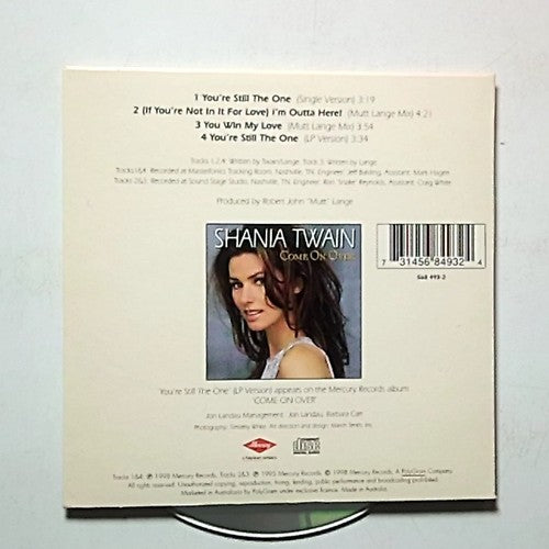 Shania Twain – You're Still The One (CD, 1998) Australasia 568 493-2