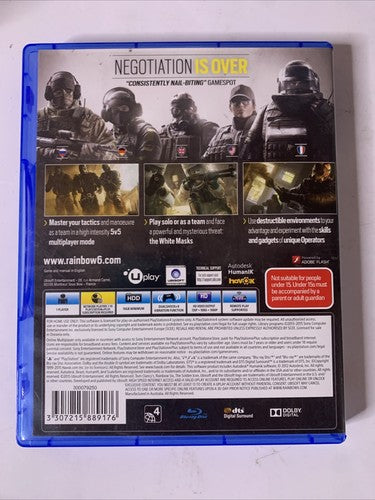 Tom Clancy's Rainbow Six Siege PS4 Playstation 4 Game Complete