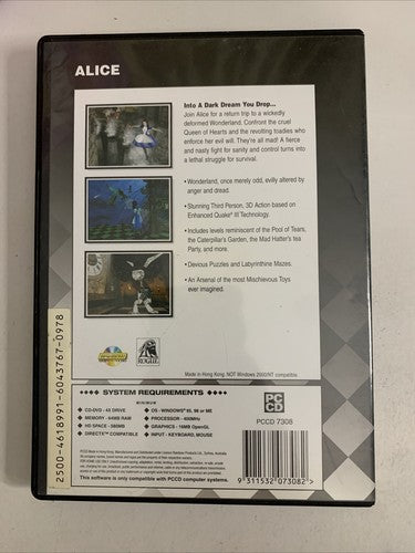 American McGee's Alice PC Windows CD-ROM Game
