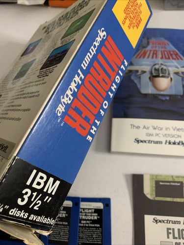 Flight Of The Intruder PC 3.5" Floppy 1990 Flight Combat Simulation Game Big Box
