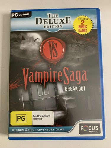 Vampire Saga: Break Out Deluxe Edition PC Windows CD Hidden Object Game NEW