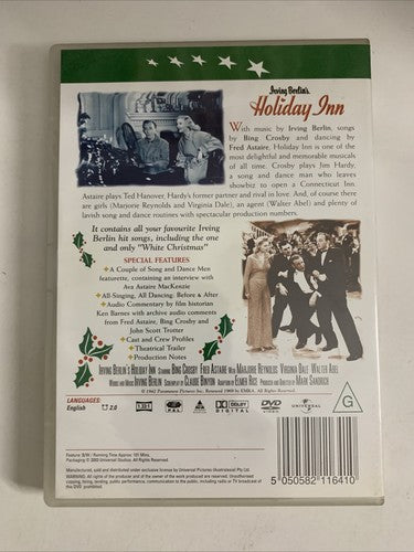 Holiday Inn (DVD, 1942) Fred Astaire, Marjorie Reynolds, Bing Crosby Region 4 &2