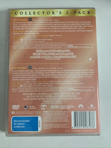 Pretty Woman / Runaway Bride (DVD, 1990) Julia Roberts, Richard Gere Region 4