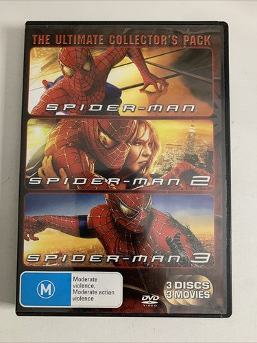 Spiderman Movie Trilogy 1, 2, 3 (DVD, 2007) Tobey Maguire, Kirsten Dunst Region4