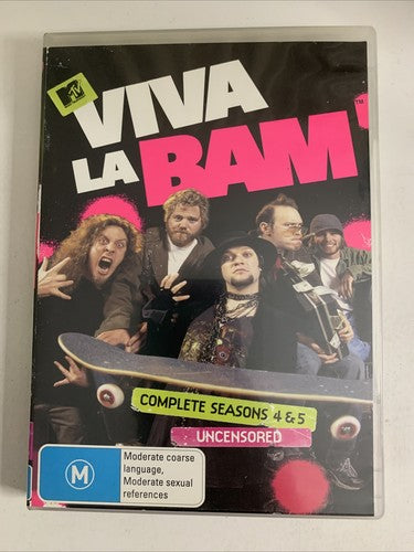 Viva La Bam : Season 4 & 5 (DVD, 2005, 3-Disc) Bam Margera Region 4