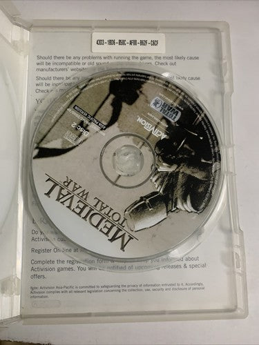 Medieval: Total War PC Windows CD-ROM Real Time Strategy Game