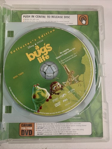 A Bug's Life (Collector's Edition, DVD, 1998, 2-Disc) Disney Pixar Film Region 4