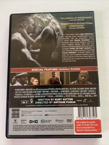 Southpaw (DVD, 2015)  Jake Gyllenhaal, Rachel McAdams Region 4 NEW