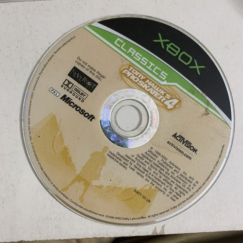 Tony Hawk's Pro Skater 4 Microsoft XBOX Original PAL Game Complete