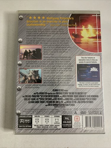 Das Boot (The Director's Cut, DVD, 1982) War Movie Region 4 NEW