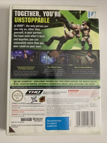 Smack Down Vs Raw 2009 Nintendo Wii PAL Game Complete