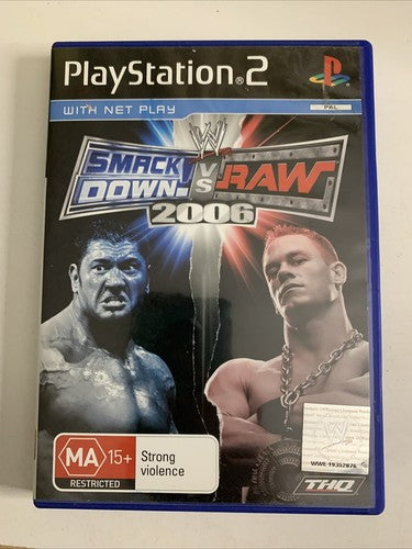 WWE Smackdown vs Raw 2006 PS2 Sony PlayStation 2 PAL Game Complete
